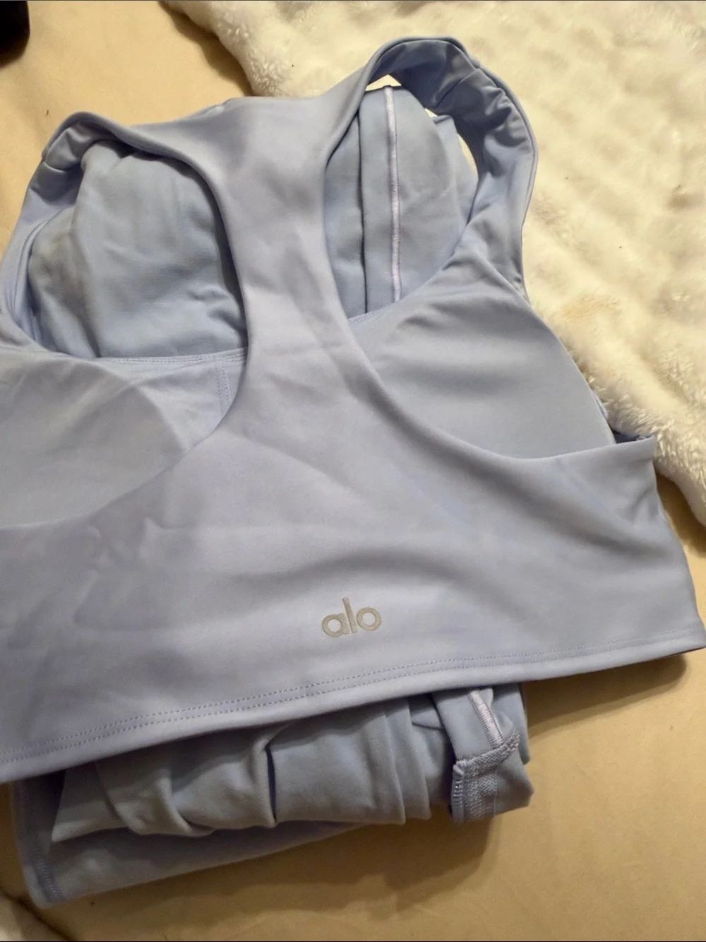 ALO Yoga Light Blue Sports Bra